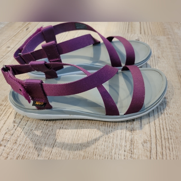 Teva Terra Float Livia Dark Purple Sandals - Women's Size 9 - Picture 3 of 7